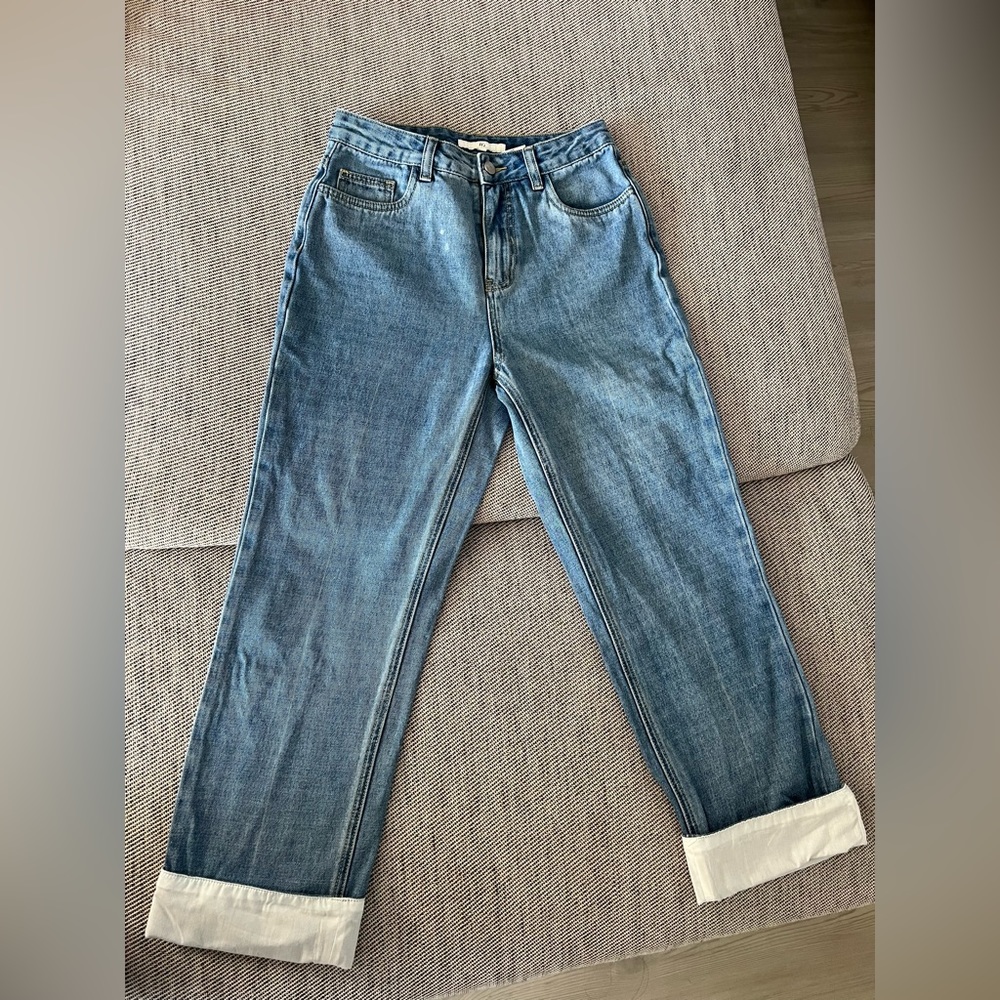 Womens cuffed cropped Jeans